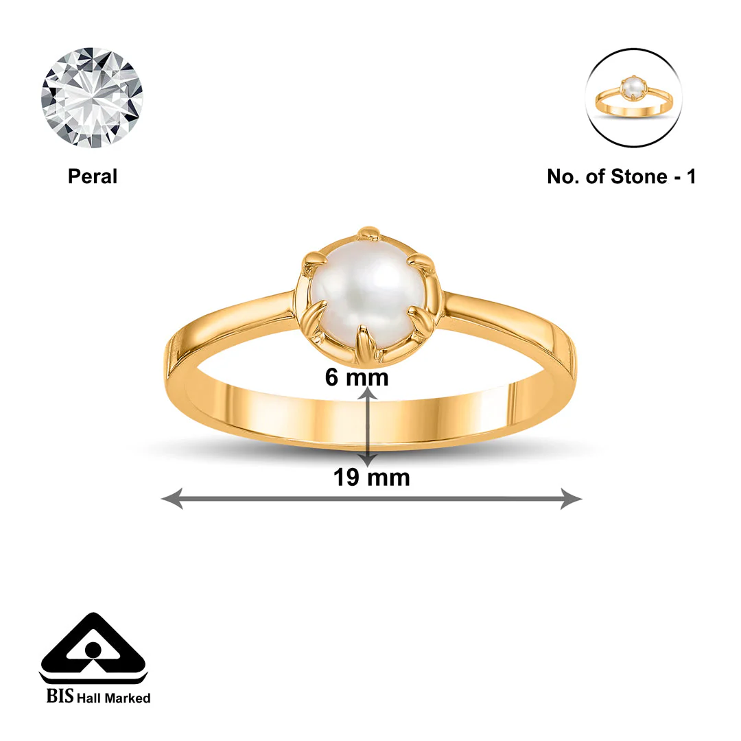 Ocean Whisper Peral Gold Ring - Image 6