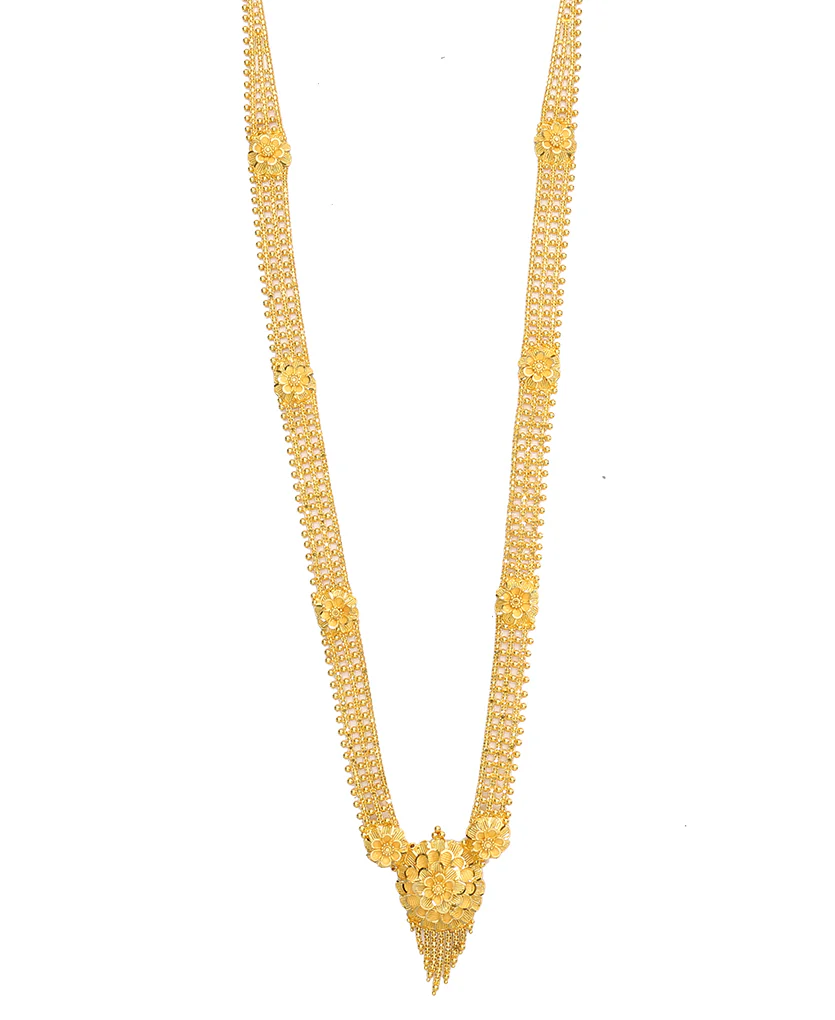 Ornamental Grace Yellow Gold Necklace For Women - Image 2