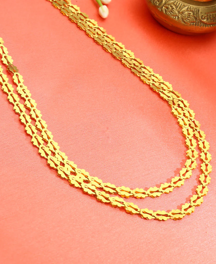 Paramparik Pohe Haar Yellow Gold Necklace For Women - Image 3