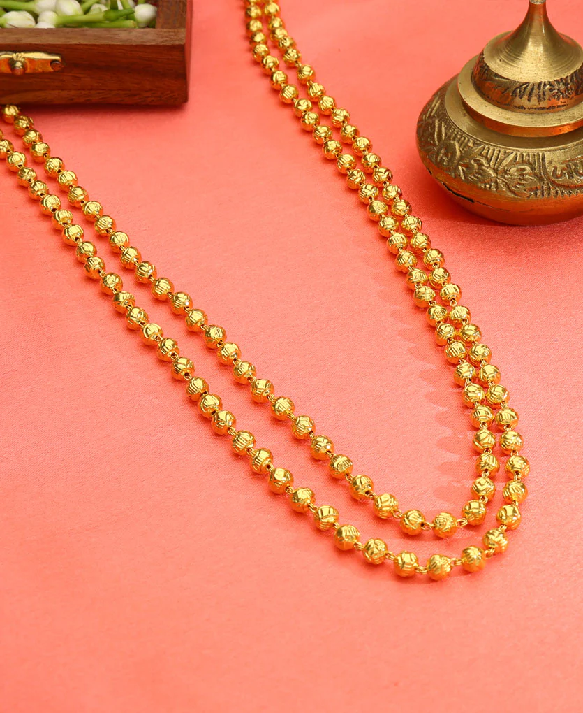 Peshwai Mohan Maal Yellow Gold Necklace For Women - Image 3