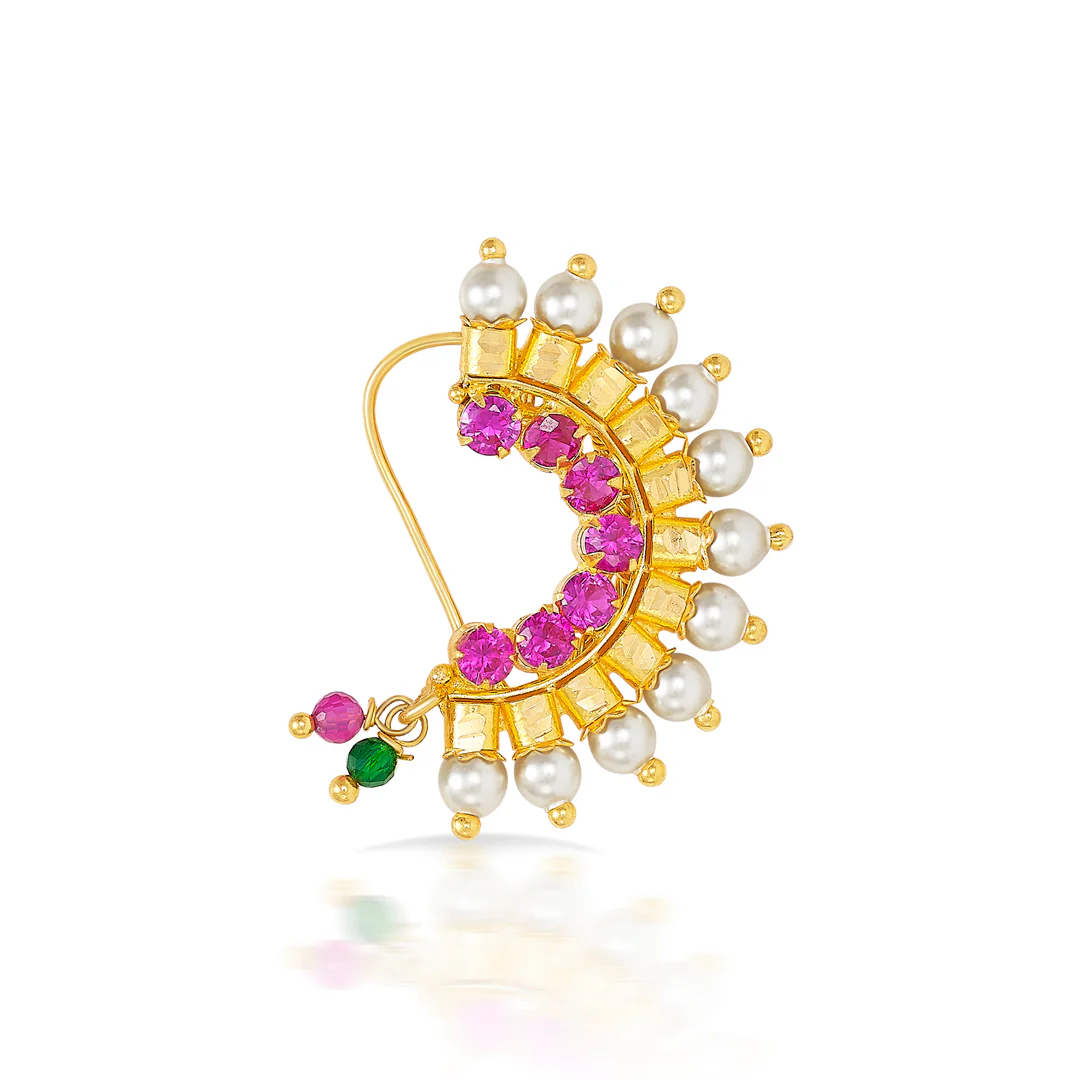 Peshwai Pearl Gold Nath - Image 2