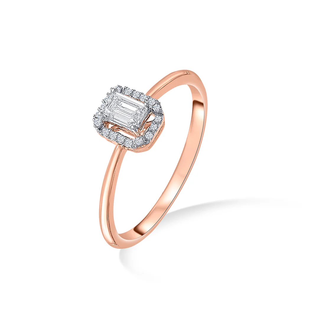 Pixel Glow Gold Ladies Ring For Women - Image 3