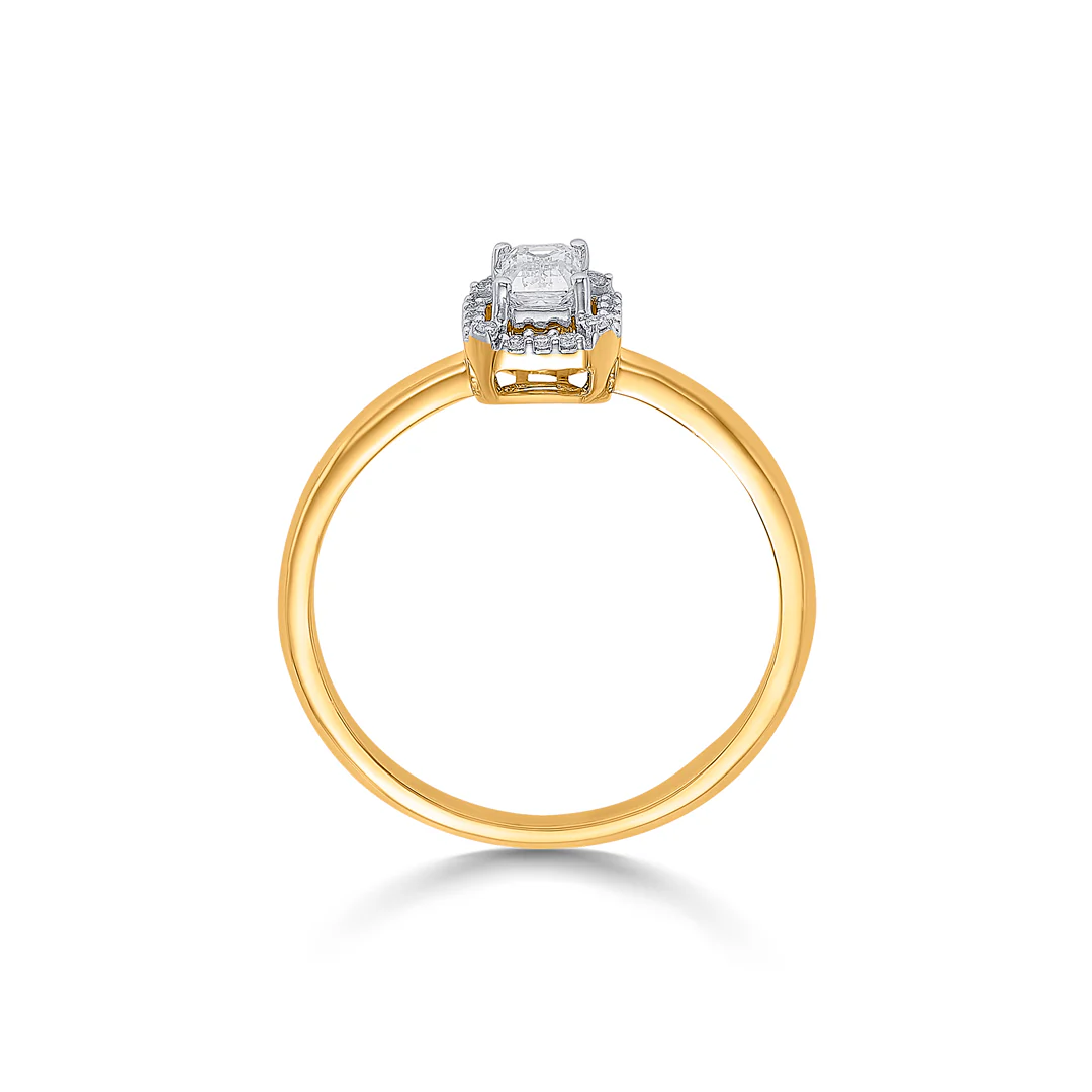 Pixel Glow Gold Ladies Ring For Women - Image 4