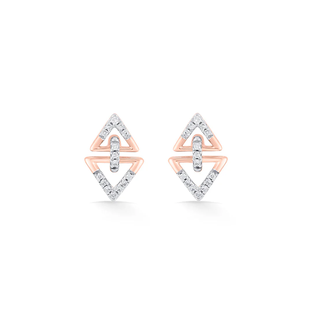 Prism Glow Diamond Stud Earrings - Image 3