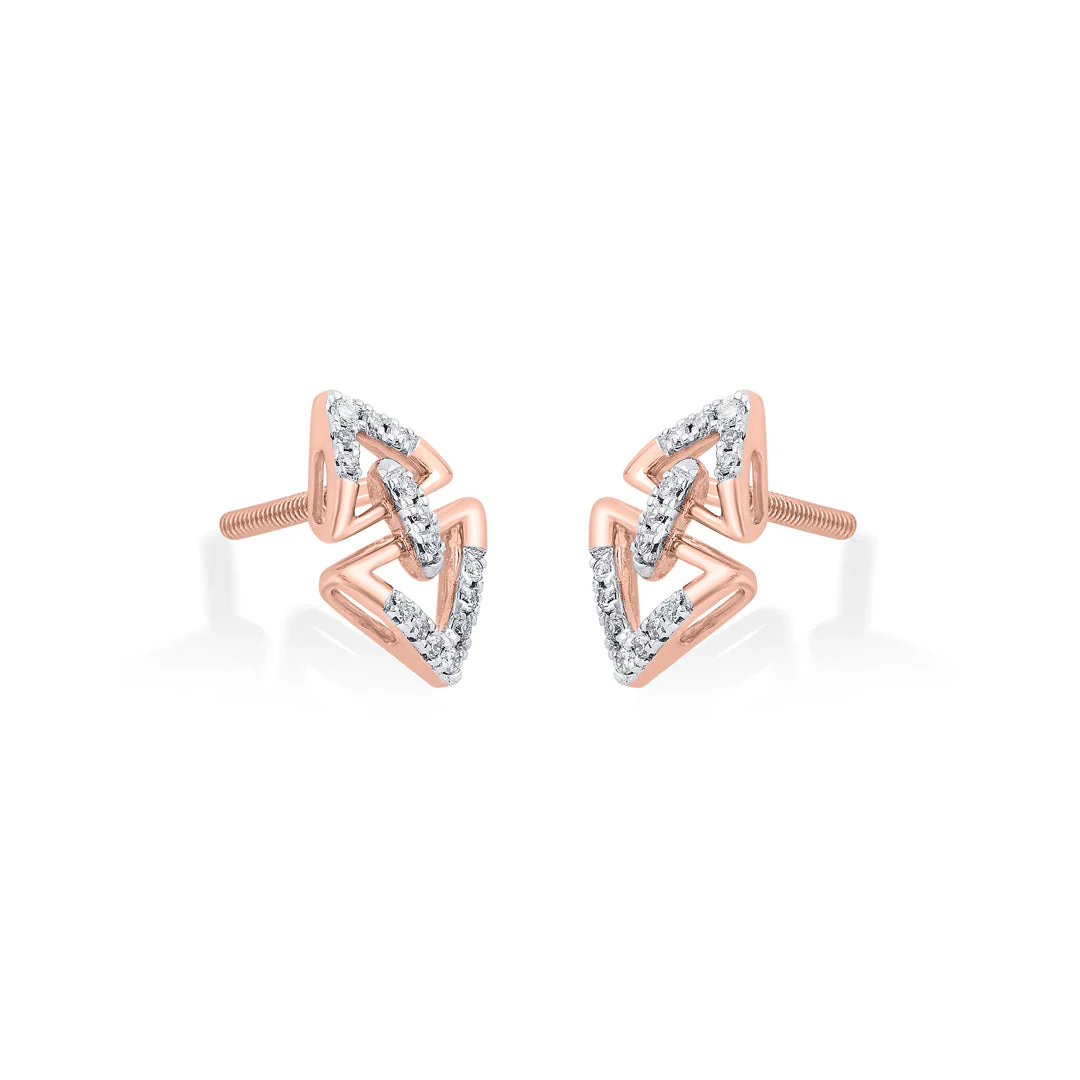 Prism Glow Diamond Stud Earrings - Image 4