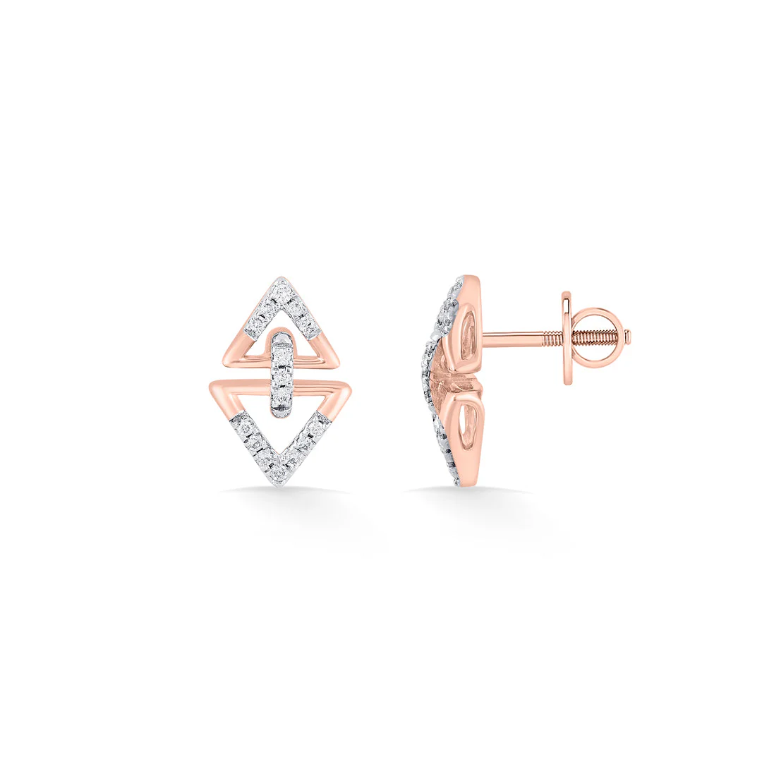 Prism Glow Diamond Stud Earrings - Image 5