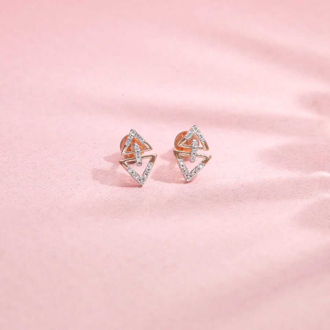 Prism Glow Diamond Stud Earrings - Image 6