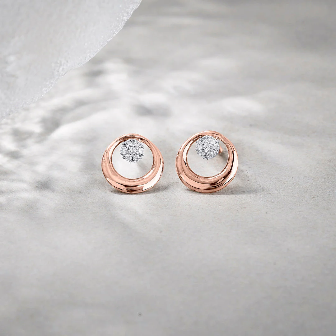 Radiant Ovals Diamond Stud Earrings
