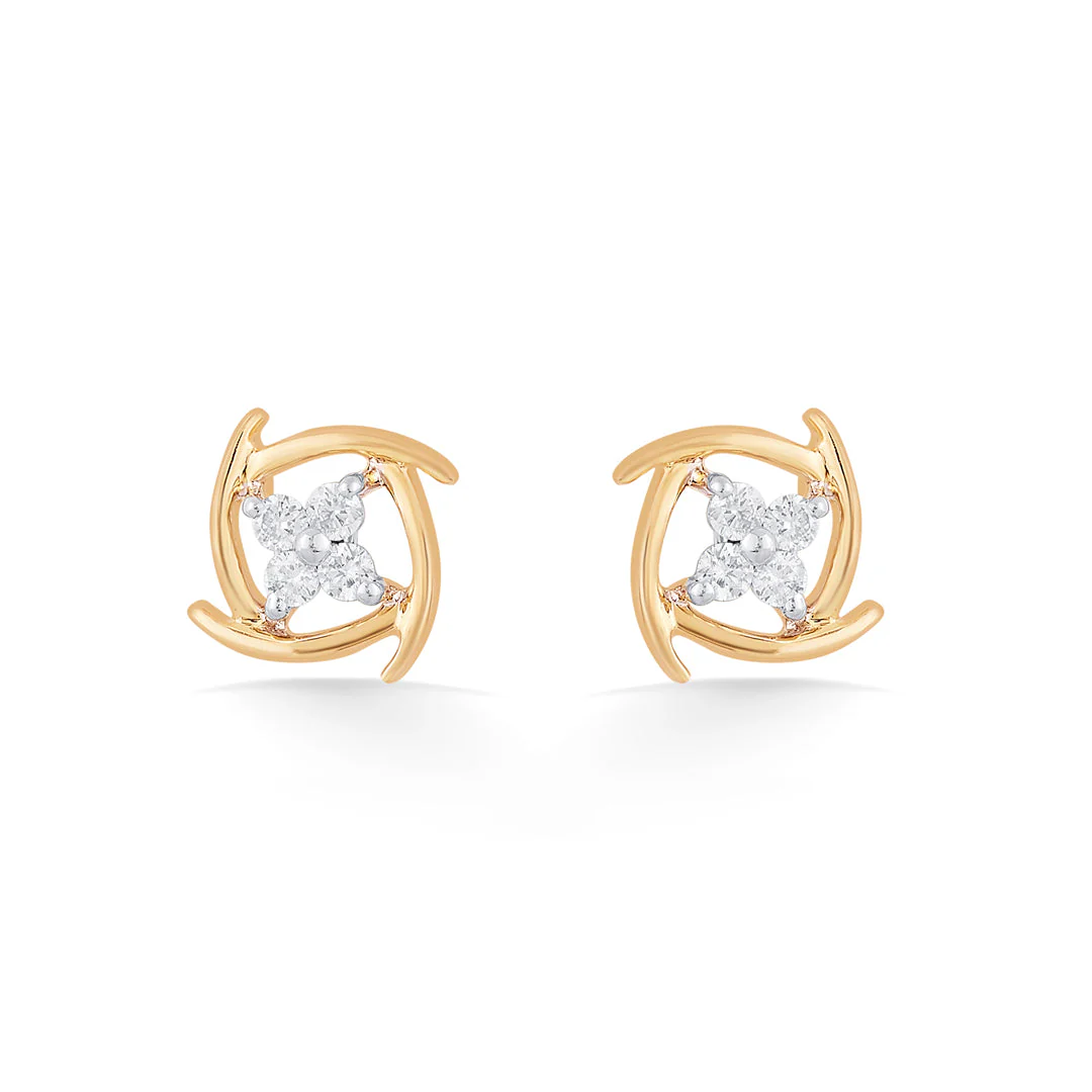 Radiant Spark Diamond Stud Earrings - Image 3