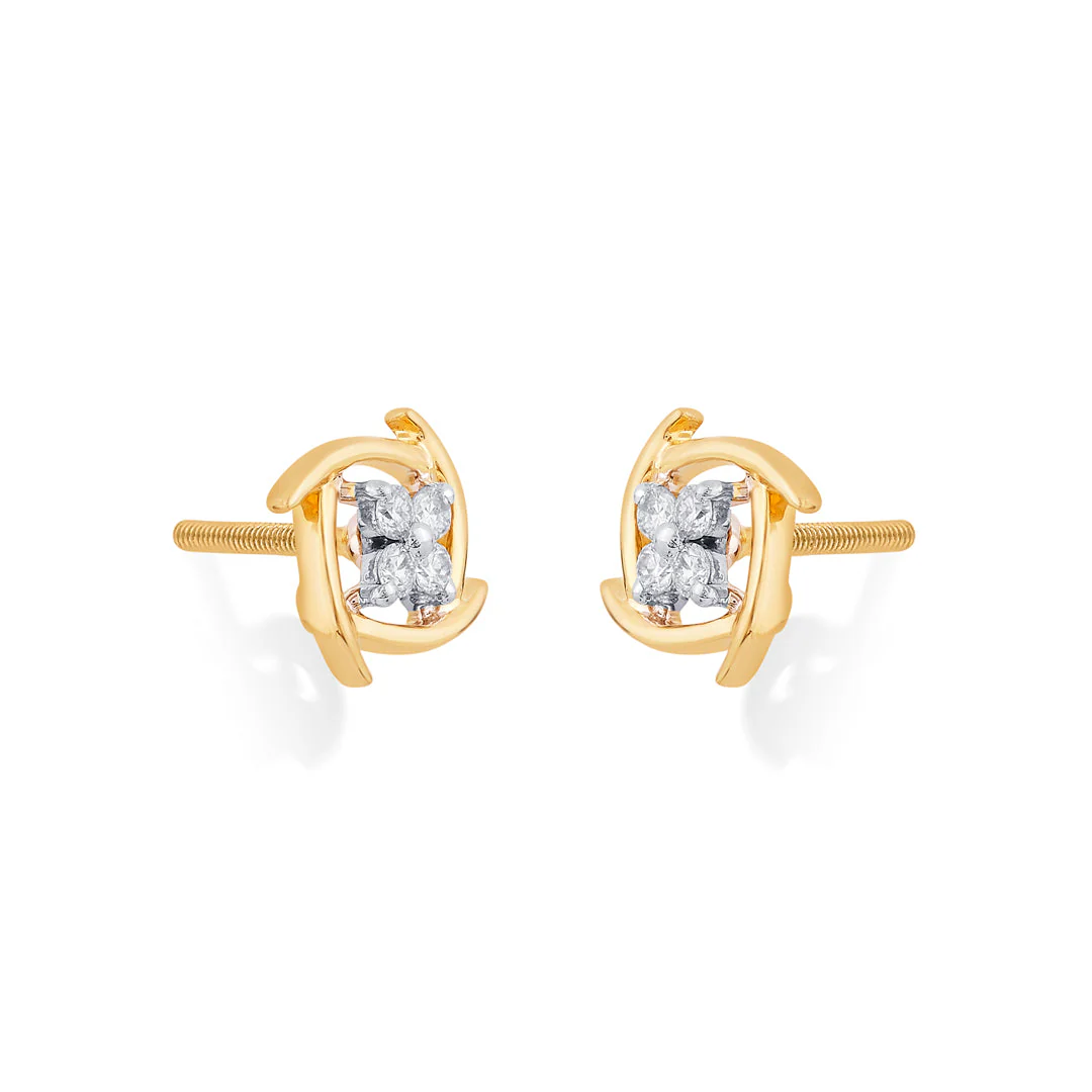 Radiant Spark Diamond Stud Earrings - Image 4