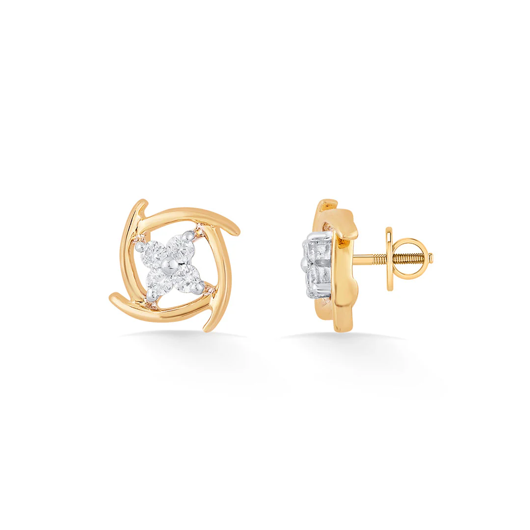 Radiant Spark Diamond Stud Earrings - Image 5