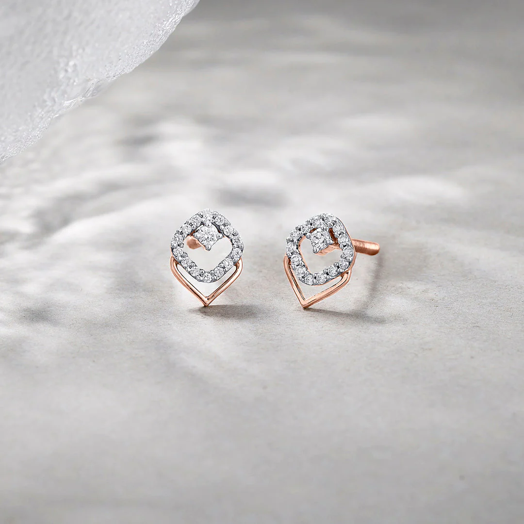 Radiant Whisper Diamond Stud Earrings