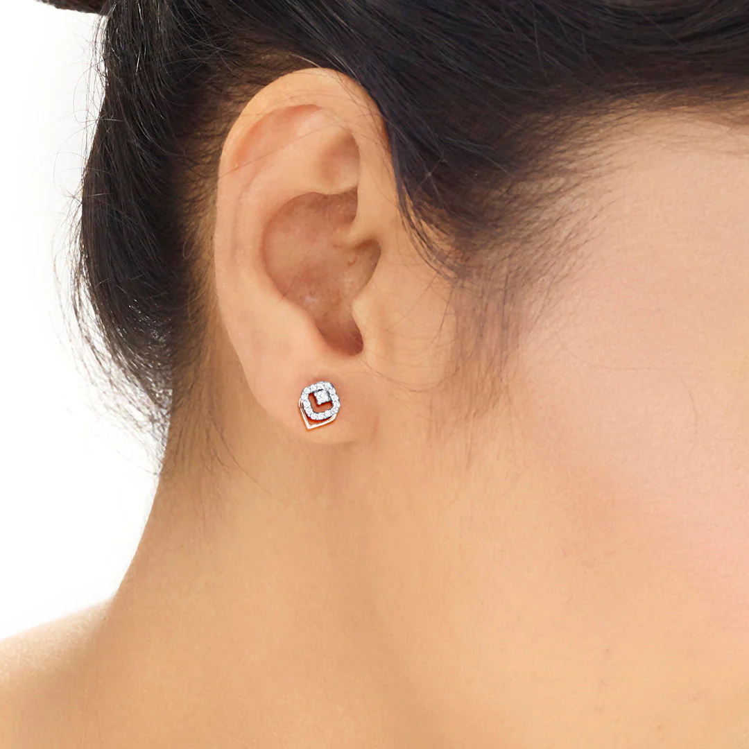 Radiant Whisper Diamond Stud Earrings - Image 2