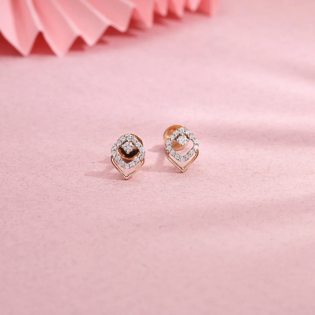 Radiant Whisper Diamond Stud Earrings - Image 6