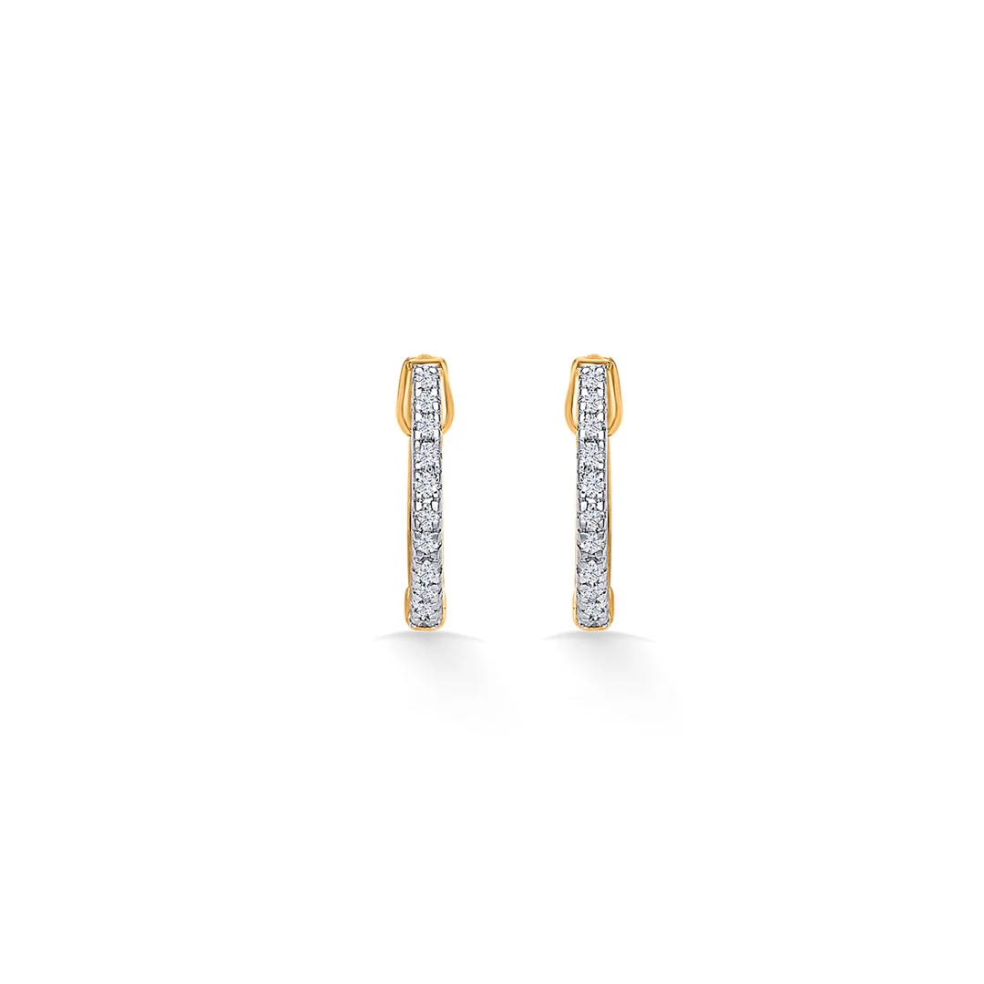 Ring of Radiance Gold Hoops & Huggies Earring For Women
