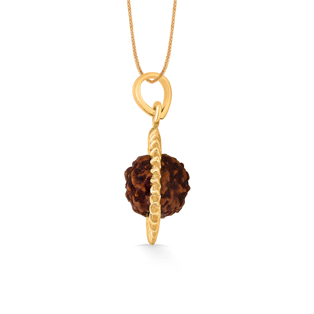 Rudraksh Spirit Gold Pendant - Image 3