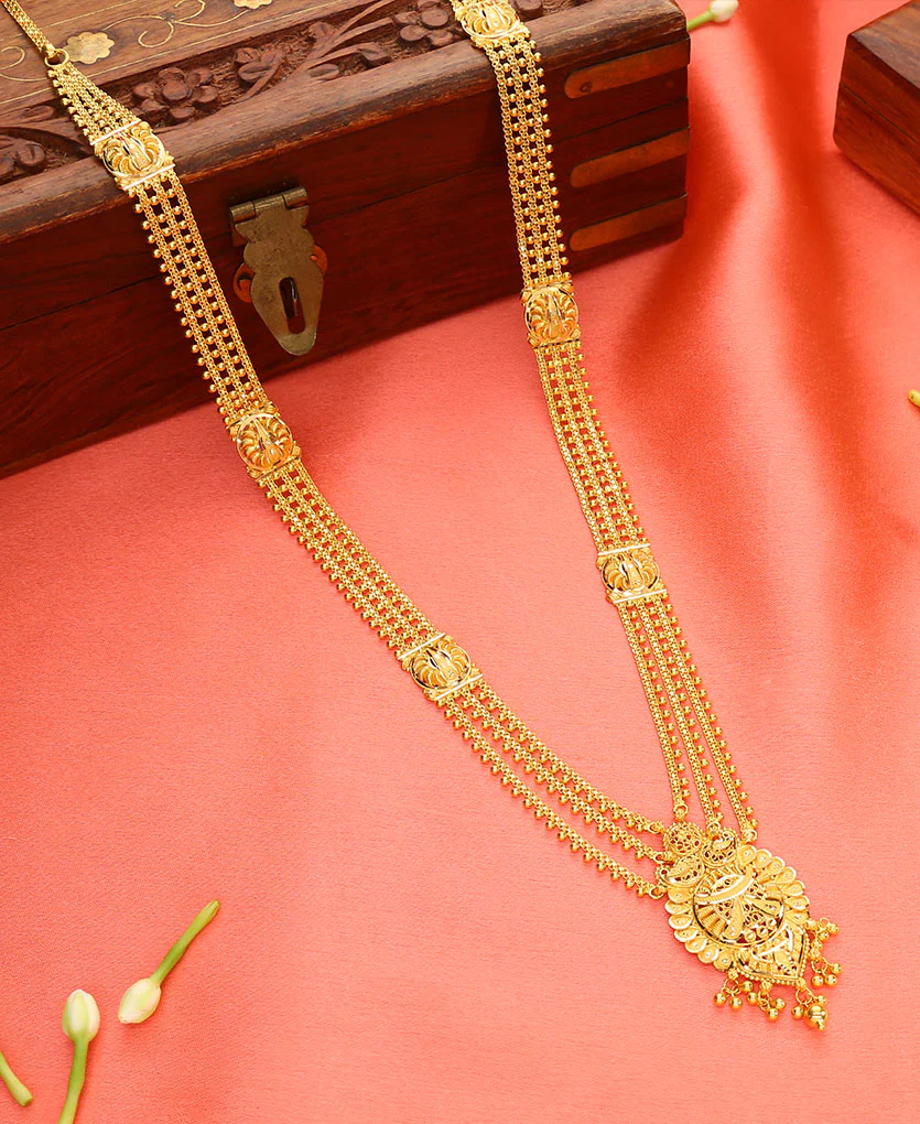 Sanskriti Glow Yellow Gold Necklace For Women - Image 4