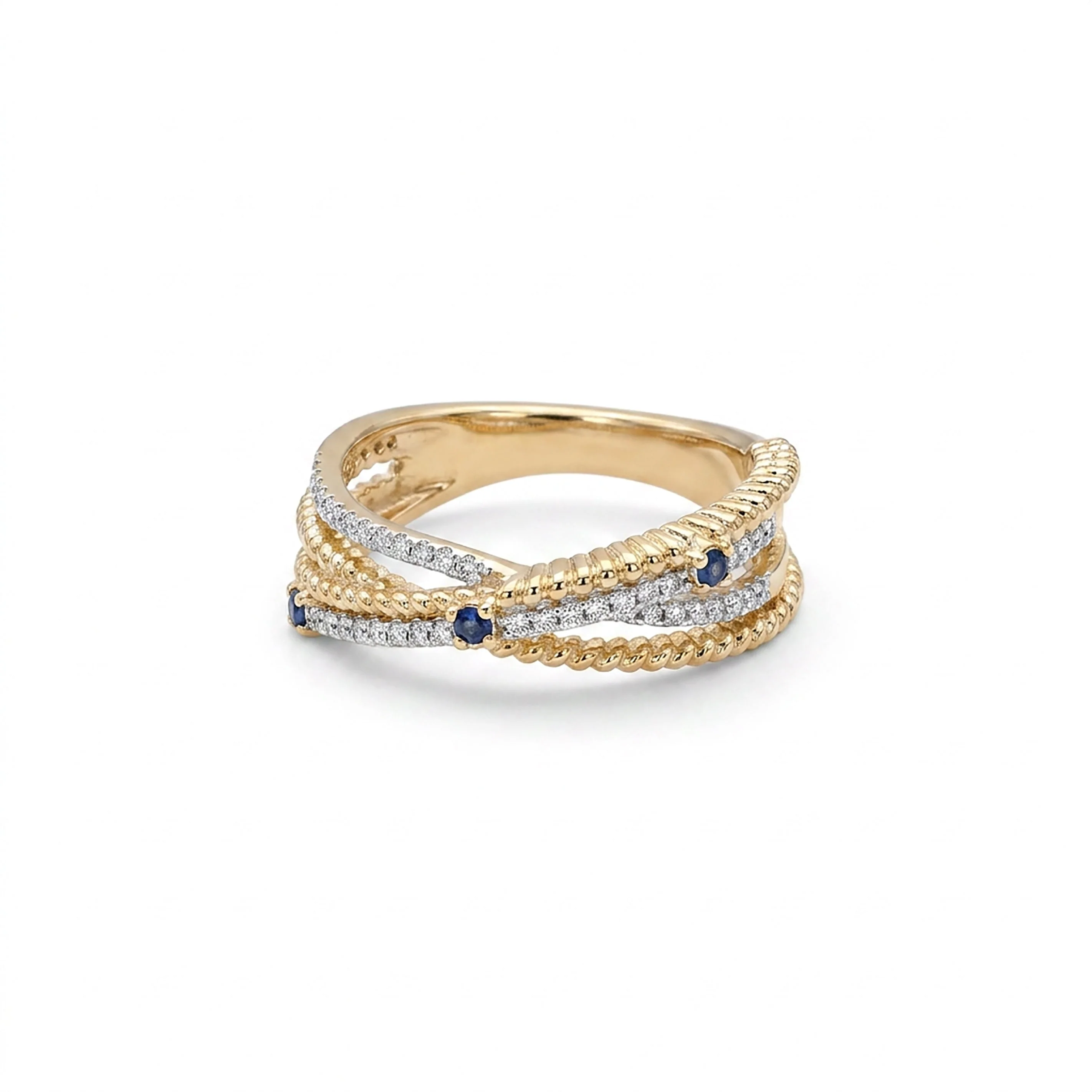 Serenity Shine Fashion Yellow Gold & Diamond Ring - Image 2