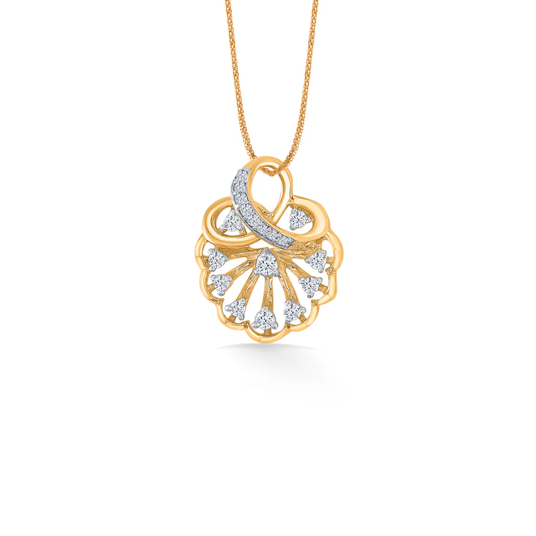 Shella Shine Gold & Diamond Classic Pendant - Image 2