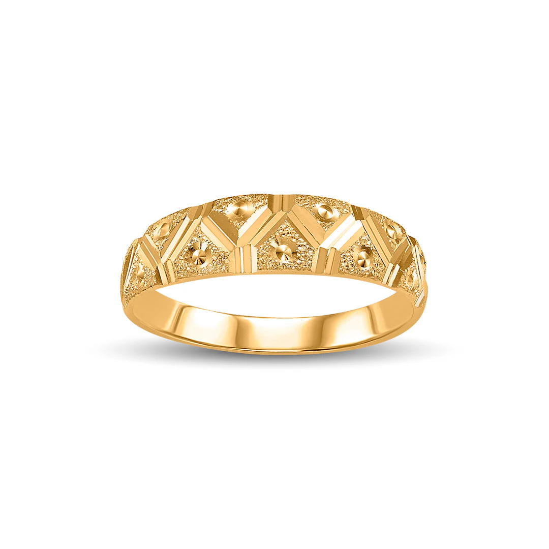 Shimmer Angles Men's Gold Ring - Image 2