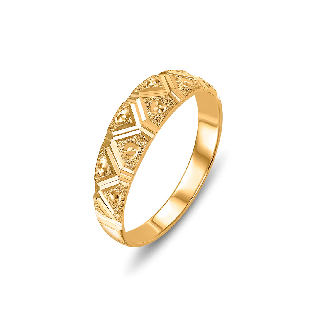 Shimmer Angles Men's Gold Ring - Image 3