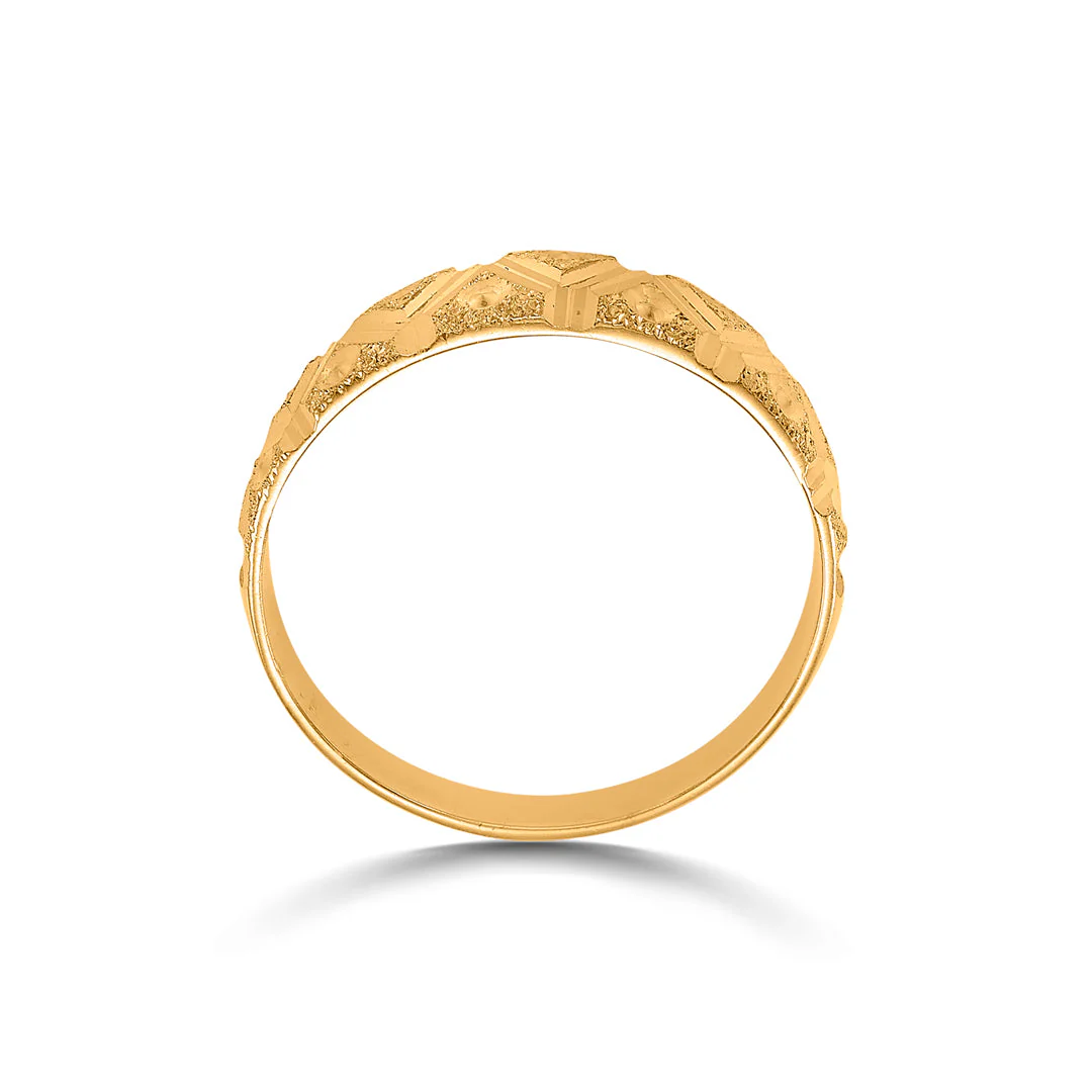 Shimmer Angles Men's Gold Ring - Image 4