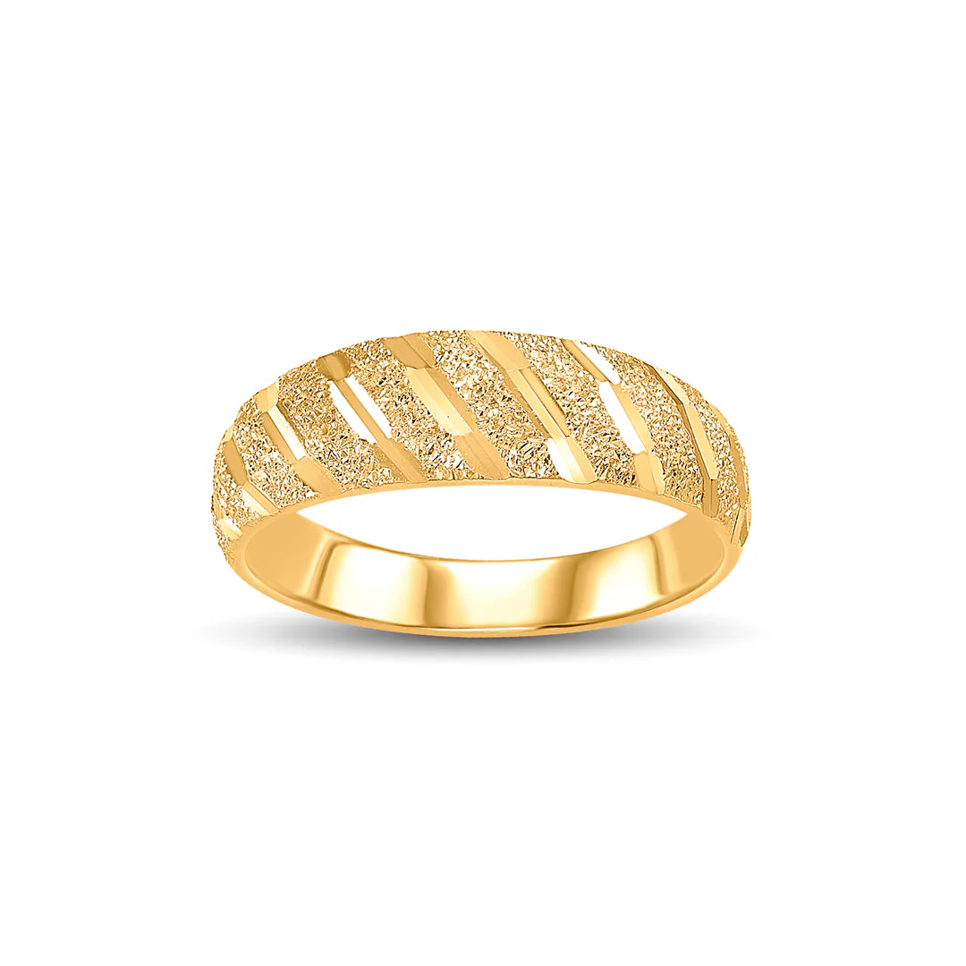 Shimmer Lines Women's Gold Ring - Image 3