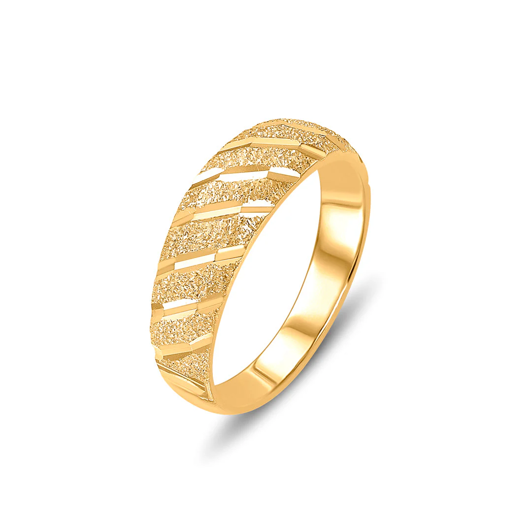 Shimmer Lines Women's Gold Ring - Image 4