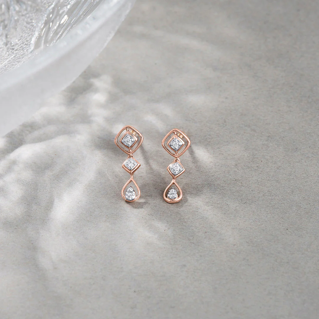 Shimmer links Diamond Drops & Dangler Earrings