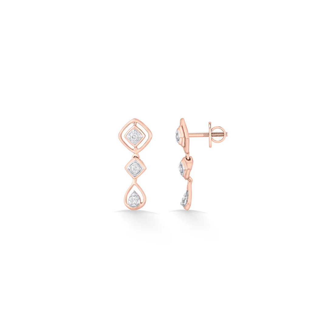 Shimmer links Diamond Drops & Dangler Earrings - Image 5
