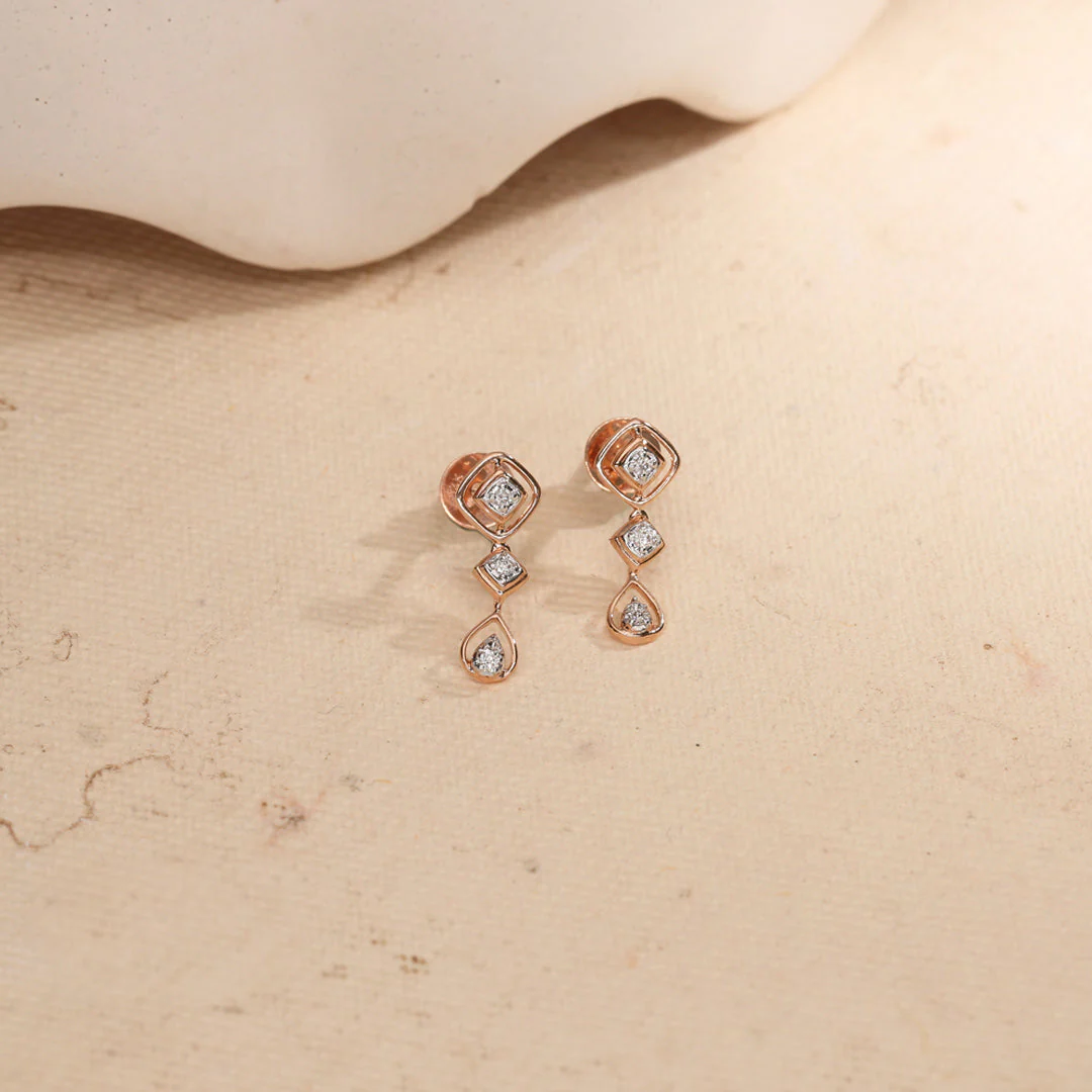 Shimmer links Diamond Drops & Dangler Earrings - Image 6
