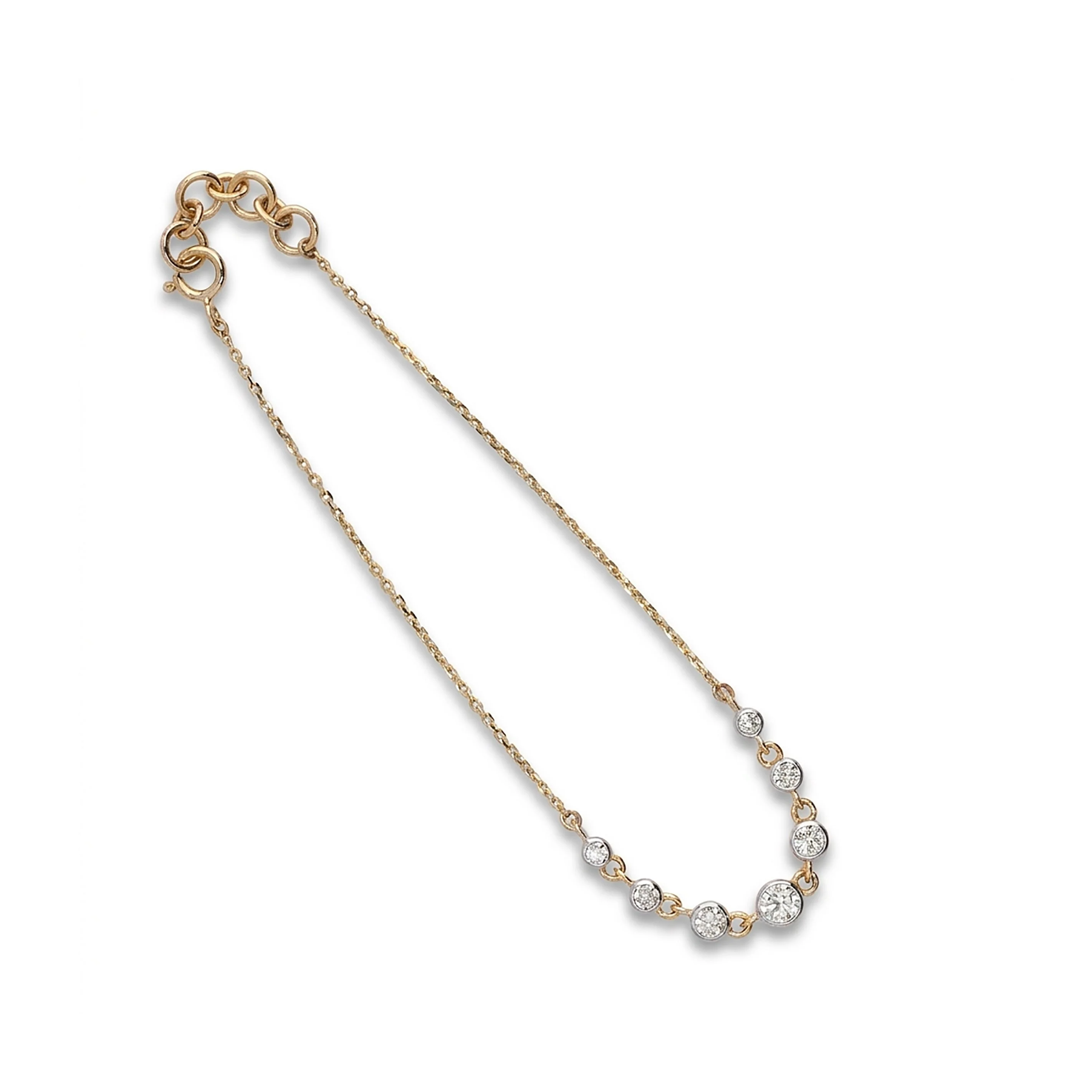 Shimmer Story Flexible Yellow Gold & Diamond Bracelet - Image 2