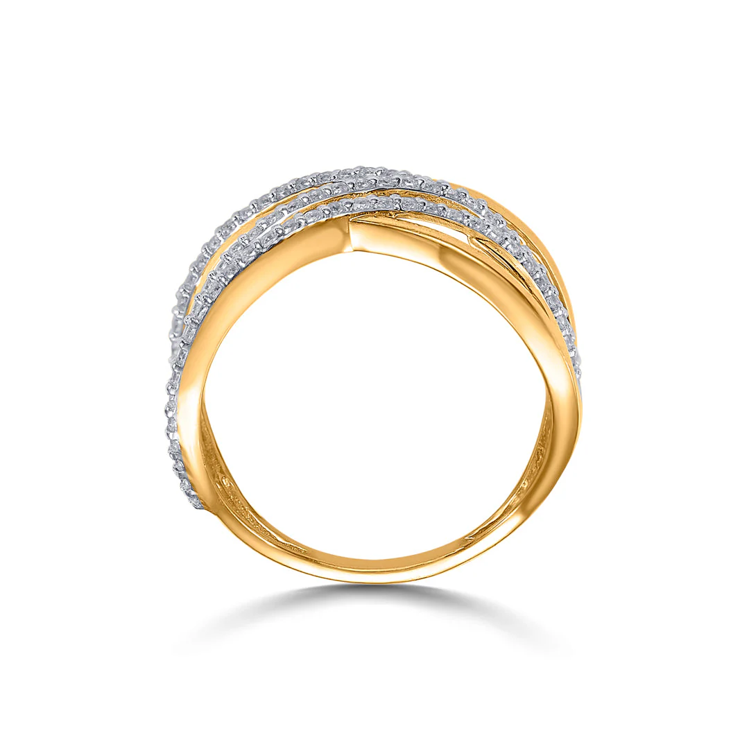 Shimmer Twist Women's Gold Ring - Image 5