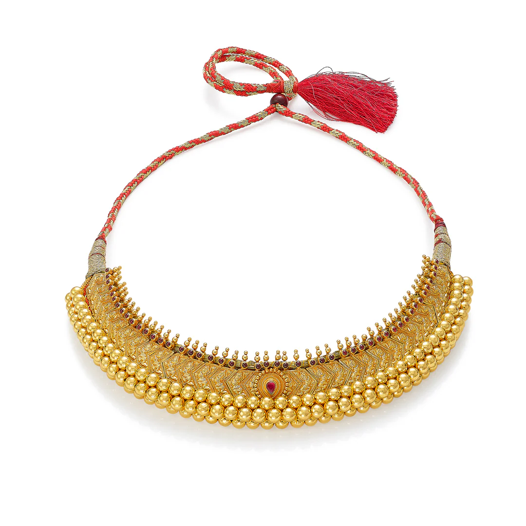 Shringarika Vajratik Gold Choker Necklace - Image 2