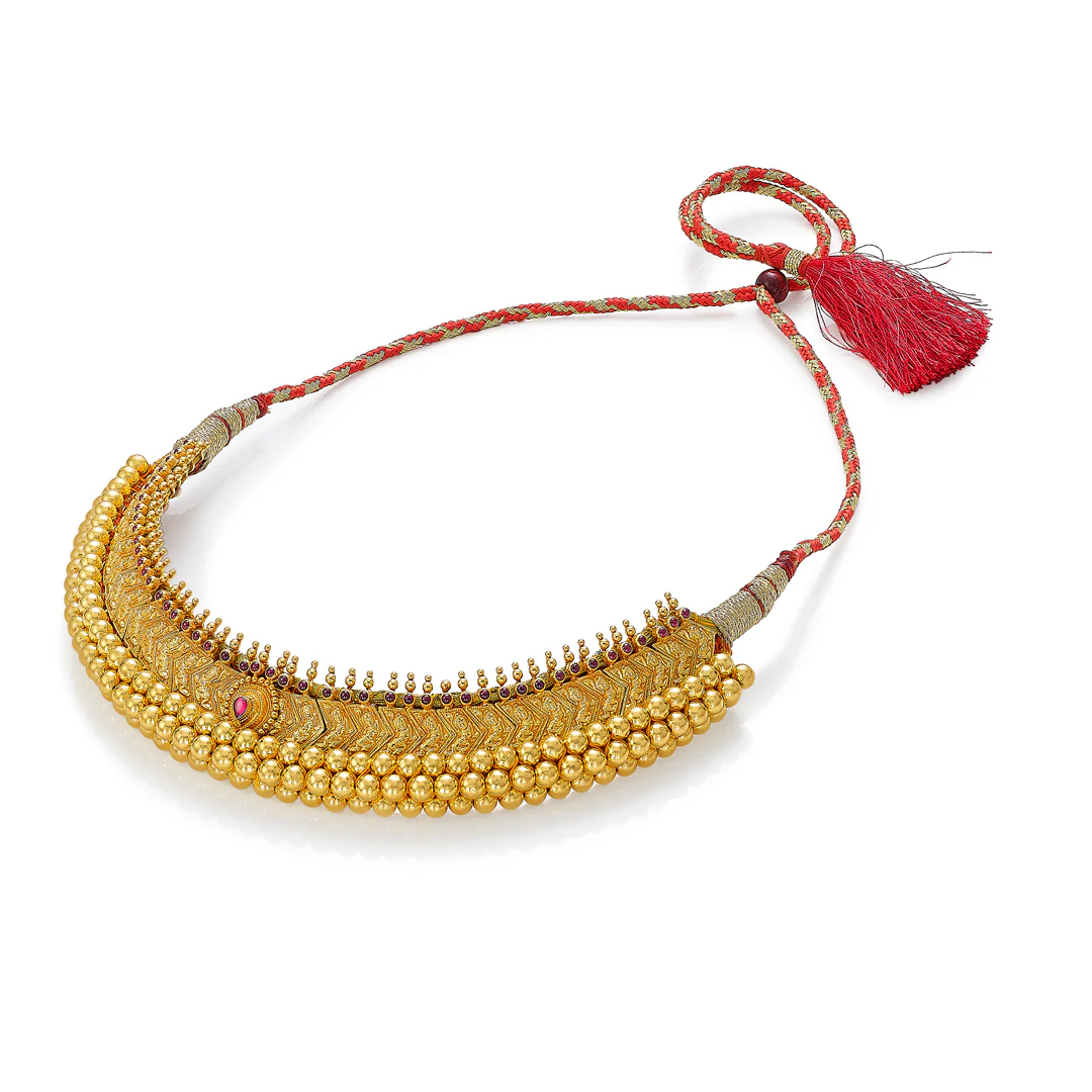 Shringarika Vajratik Gold Choker Necklace - Image 3