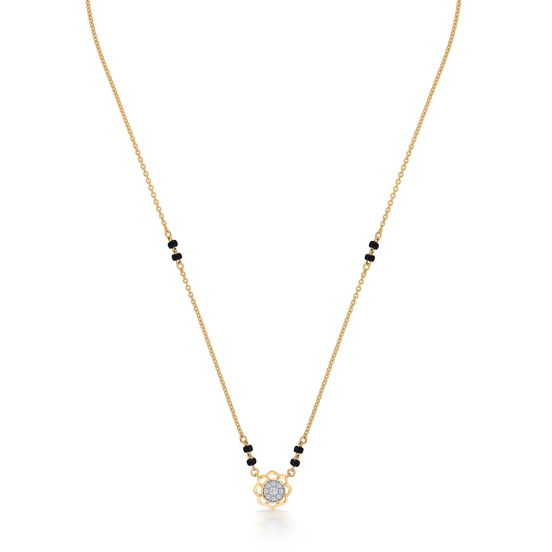 Signature Bliss Gold & Diamond Modern Mangalsutra for Women - Image 3