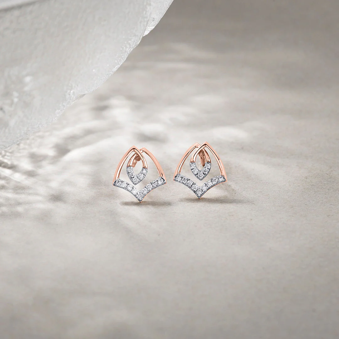 Solstice Spark Diamond Stud Earrings