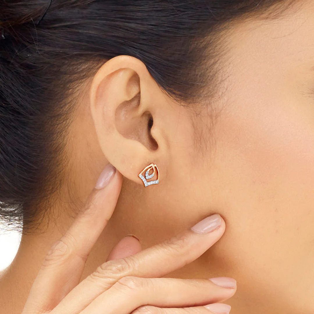 Solstice Spark Diamond Stud Earrings - Image 2