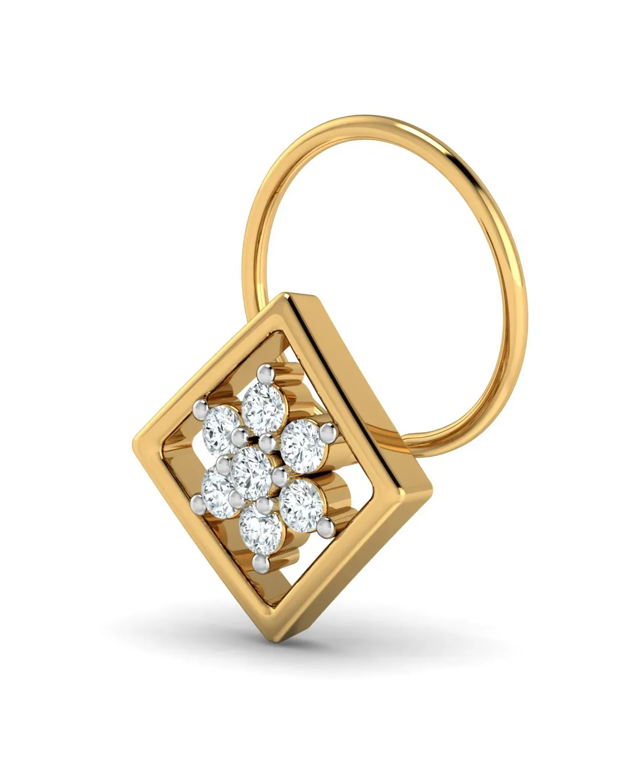 Square Diamond Nosepin - Image 5