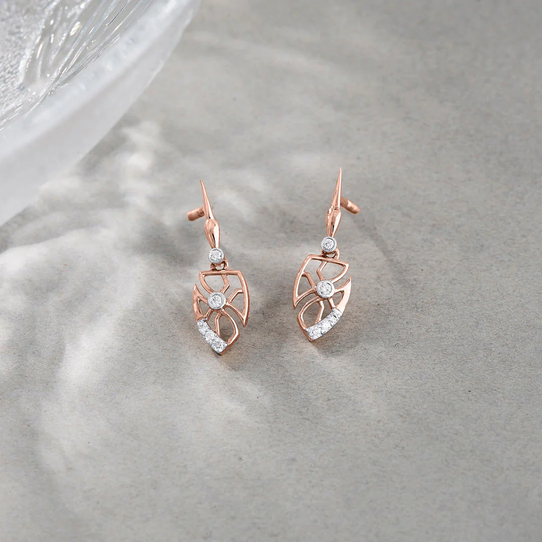 Stark Petals Diamond Drops & Dangler Earrings