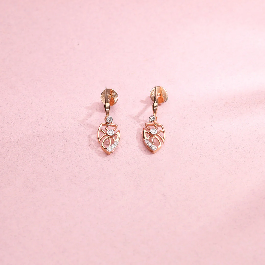 Stark Petals Diamond Drops & Dangler Earrings - Image 6