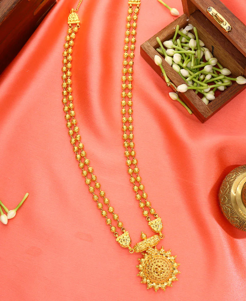 Suvarna Rupini Yellow Gold Necklace For Women
