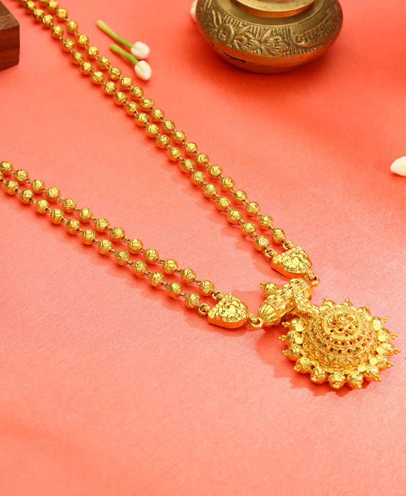 Suvarna Rupini Yellow Gold Necklace For Women - Image 3