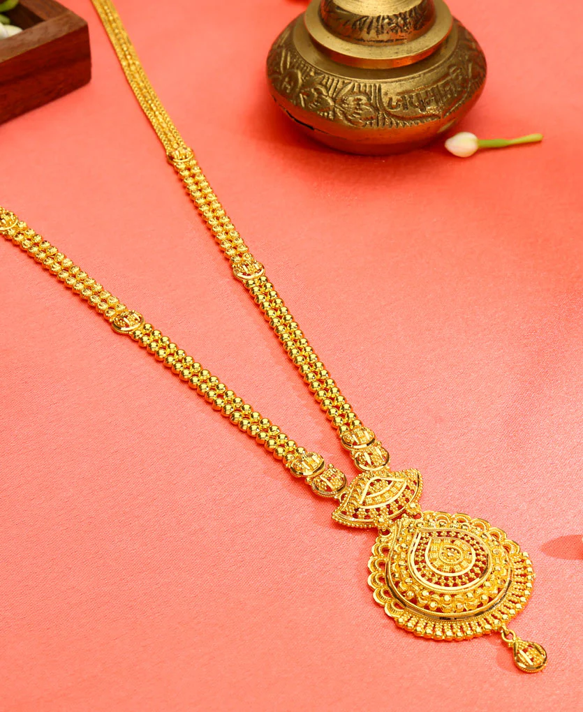 Suvarna Shringar Yellow Gold Traditional Necklace For Women - Image 3