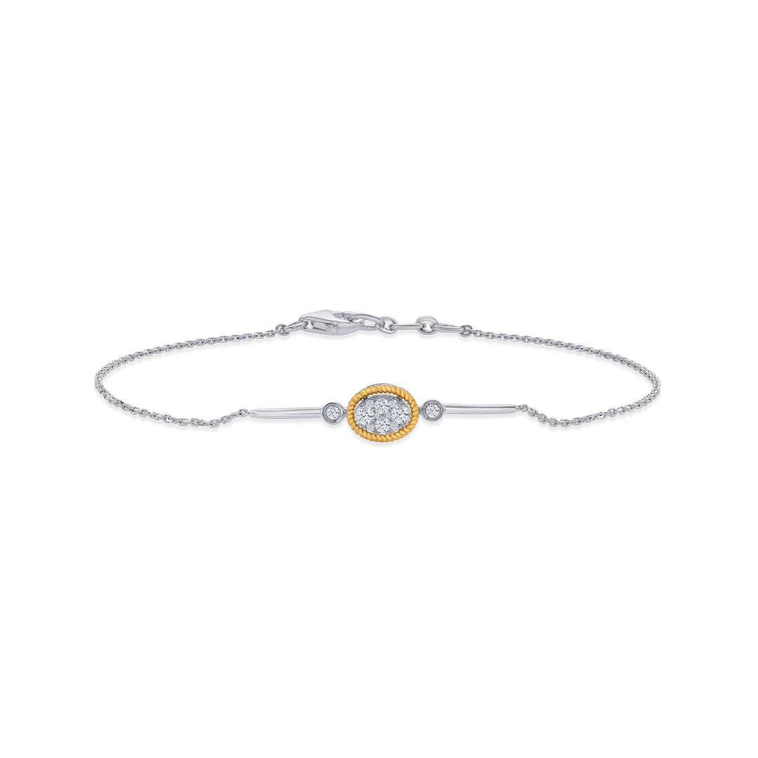 Trinkle Charm Gold & Diamond Flexible Bracelet - Image 2