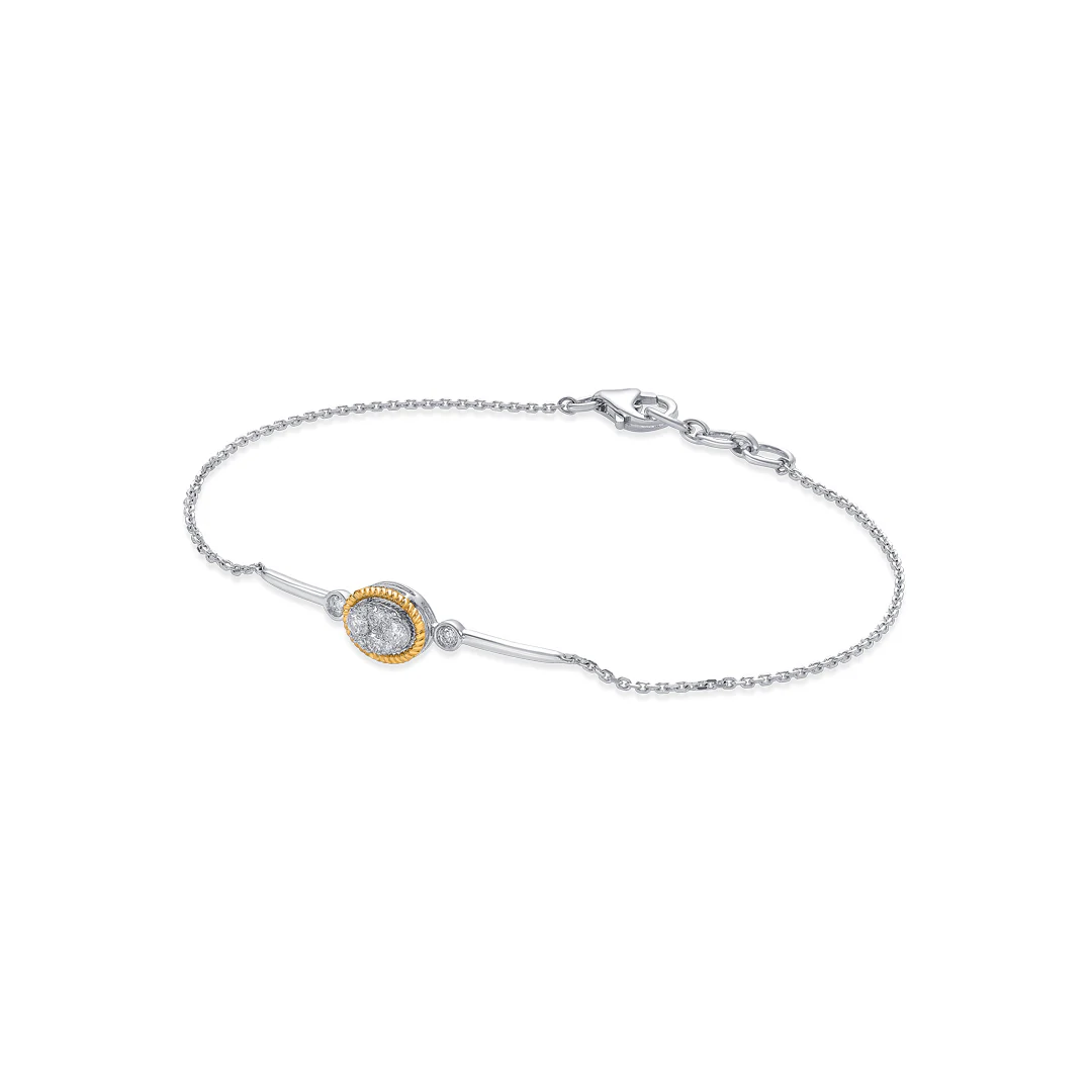 Trinkle Charm Gold & Diamond Flexible Bracelet - Image 3