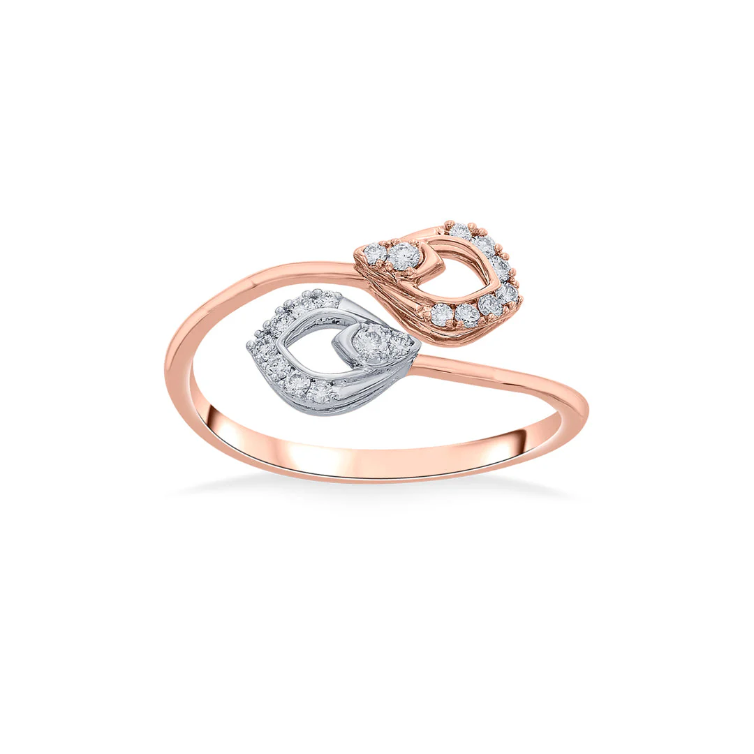 Twin Petals Cocktail Diamond Ring - Image 3