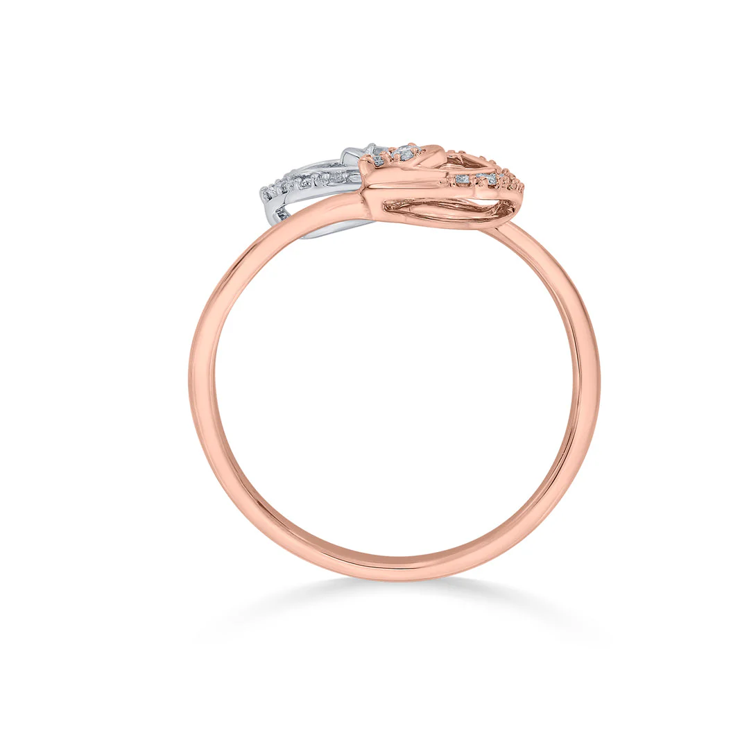 Twin Petals Cocktail Diamond Ring - Image 5