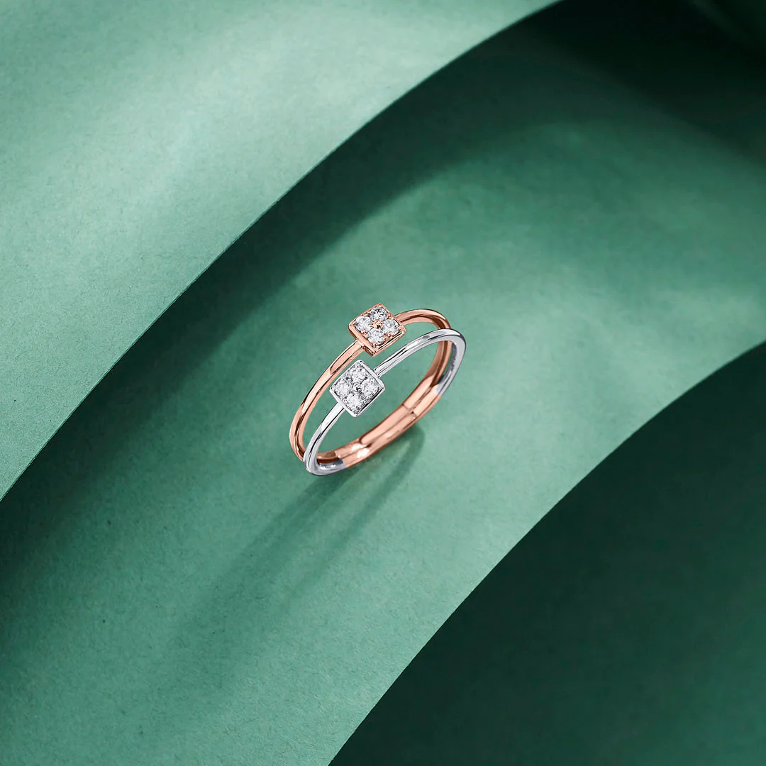 Twin Ring Cocktail Diamond Ring