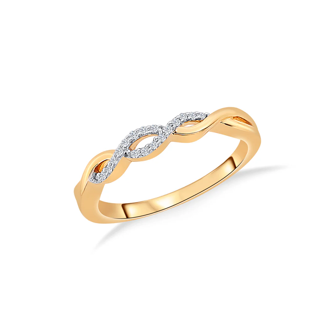 Twiselle Loop Gold & Diamond Ring - Image 2